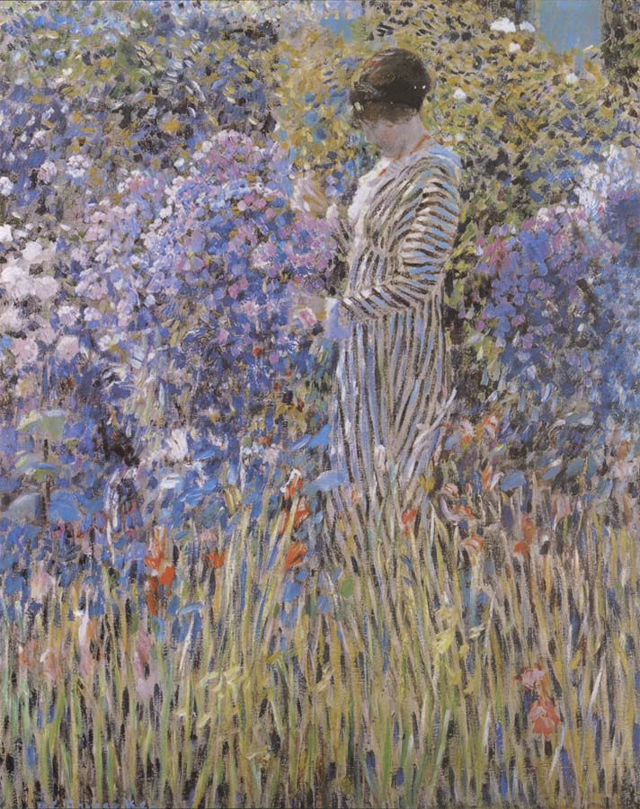 Frieseke, Frederick Carl Lady in a Garden